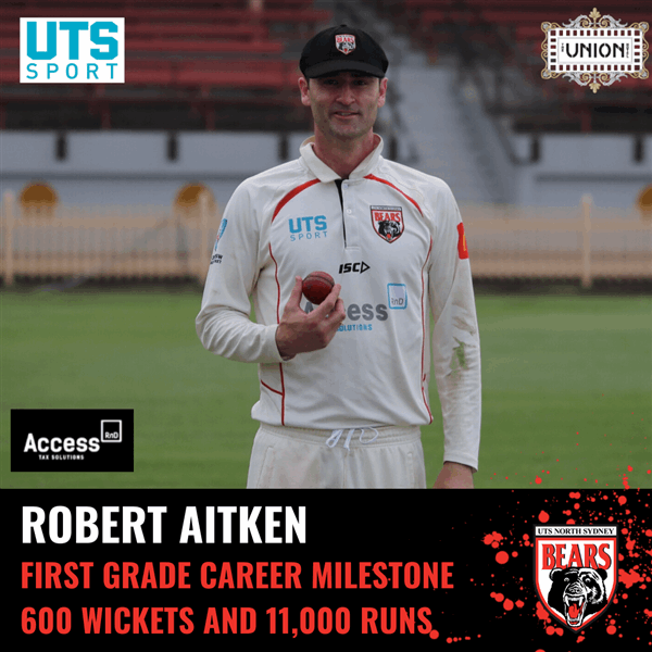 Robbie Aitken 600 wickets