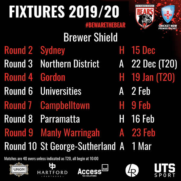 Fixtures 2019-20 Brewer