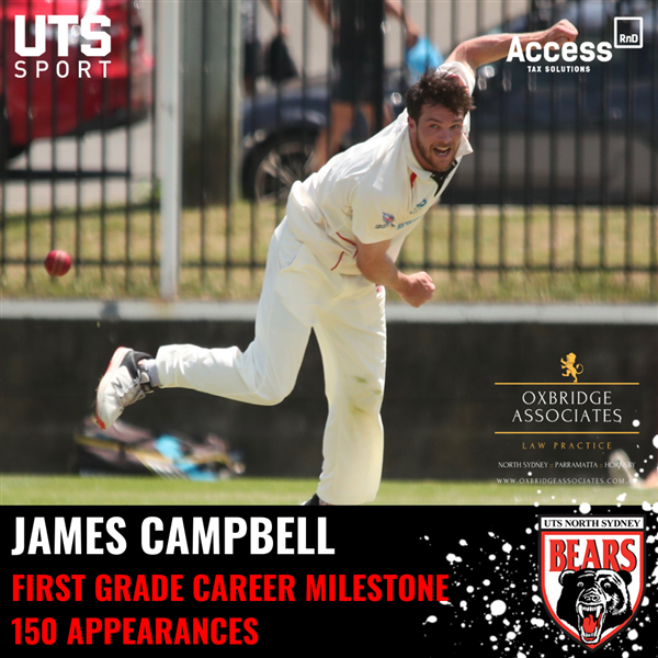 James Campbell 150 First Grade appearances